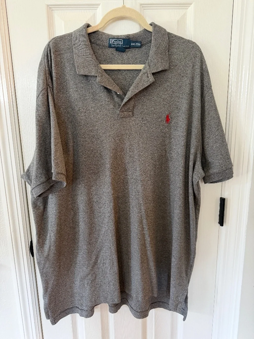 Polo by Ralph Lauren Gray Short-Sleeve Polo with Red Pony